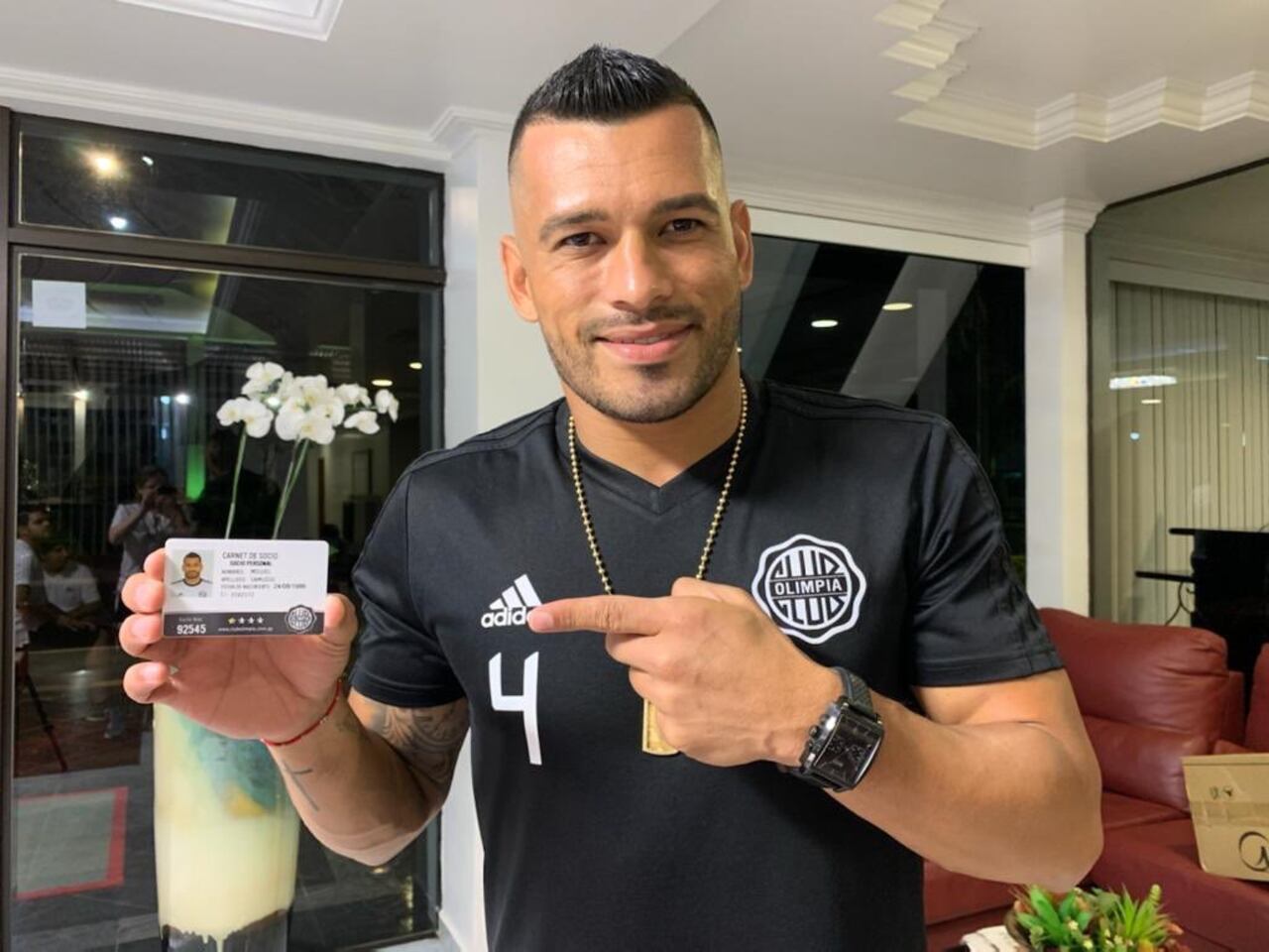 Miguel Samudio, jugador del Olimpia.
