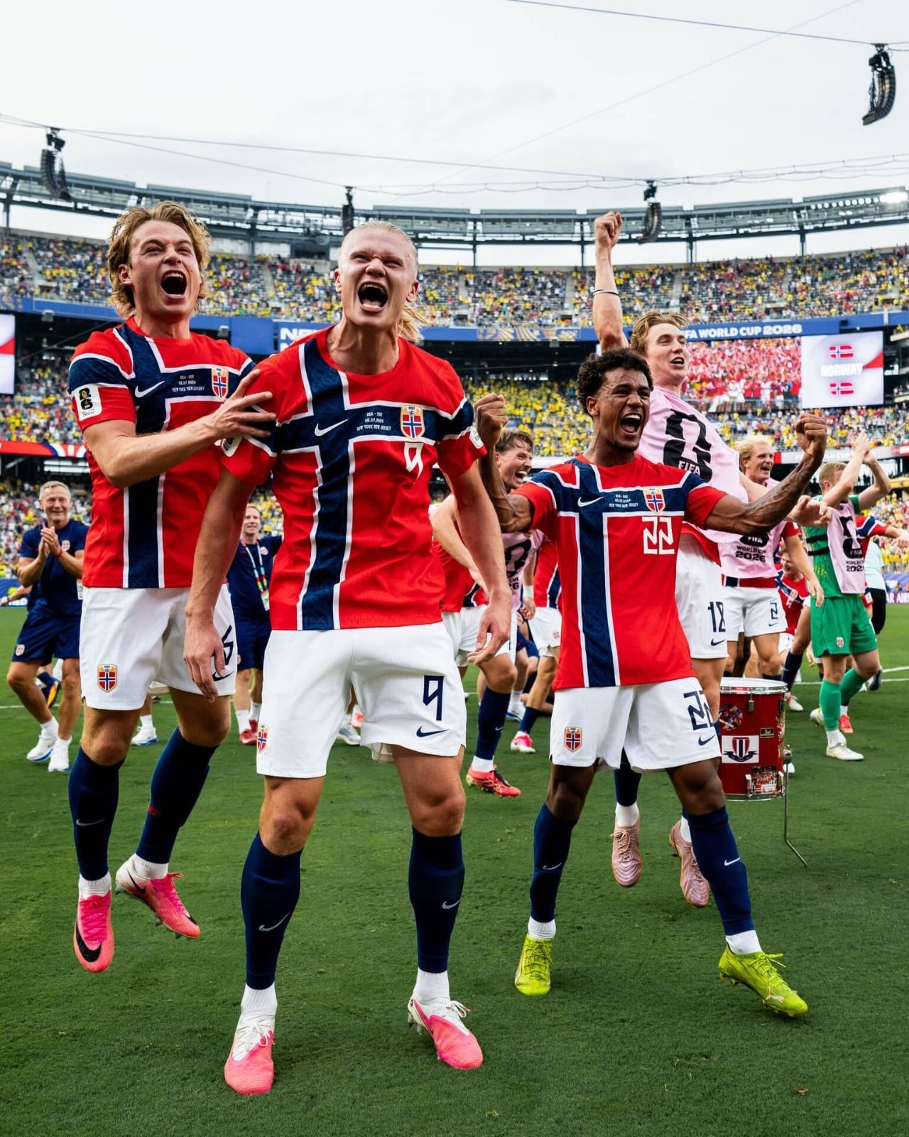 Con goles de Haaland, Noruega clasificó a cuartos. Foto: Selección de Noruega