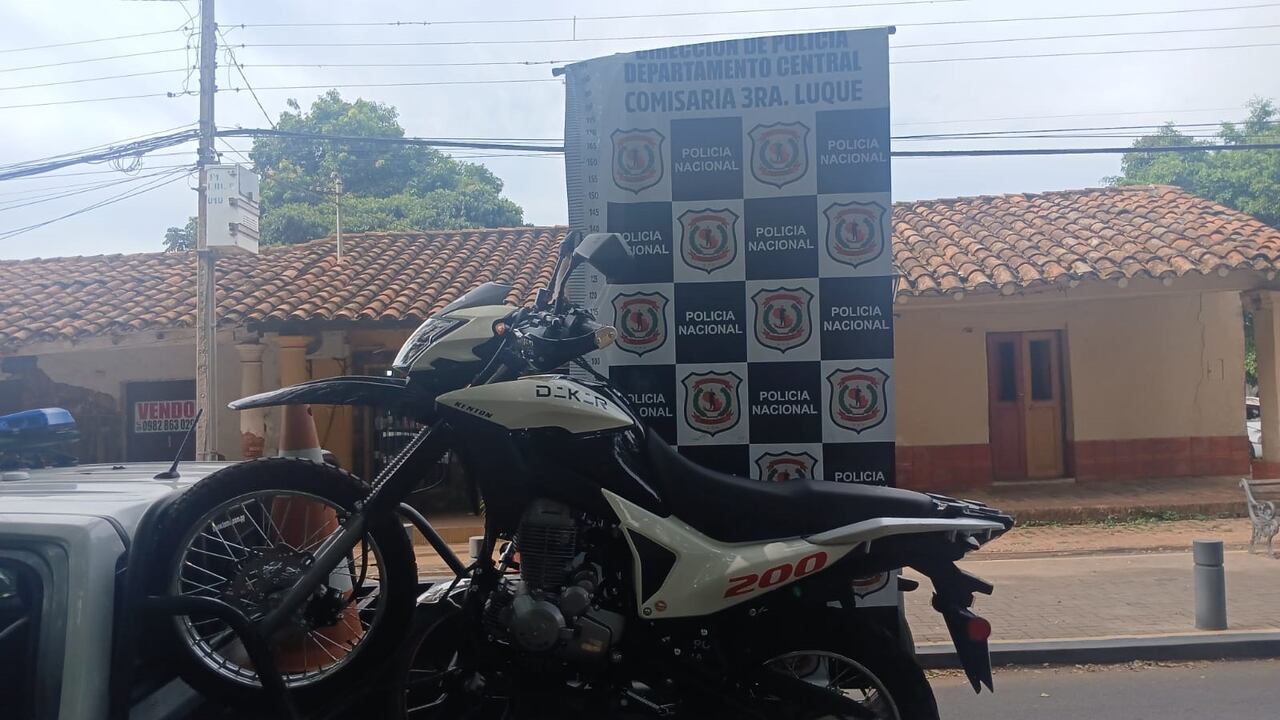 La motocicleta fue robada en Asunción. Foto: Gentileza