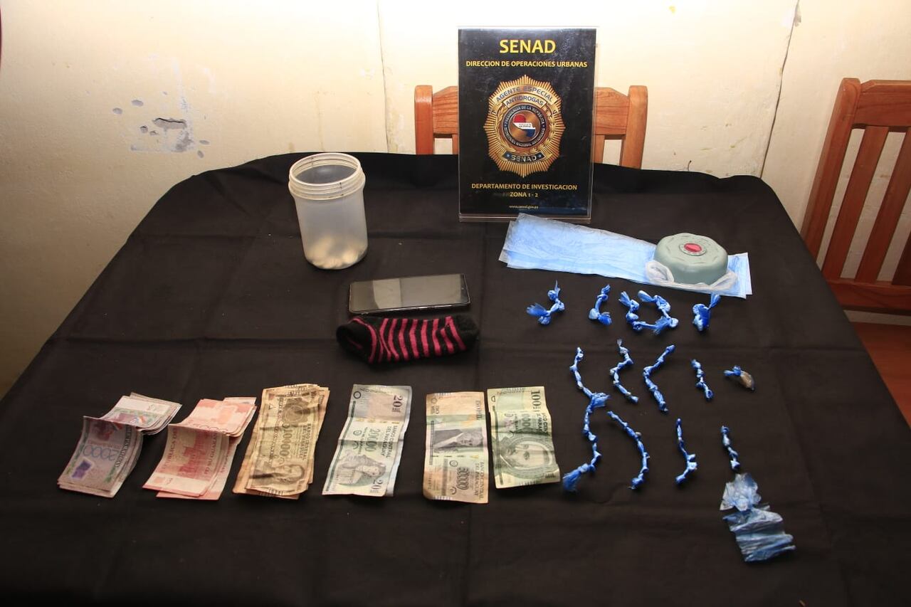Se incautaron unas 100 dosis de crack y 12 gramos de cocaína. Foto: Gentileza