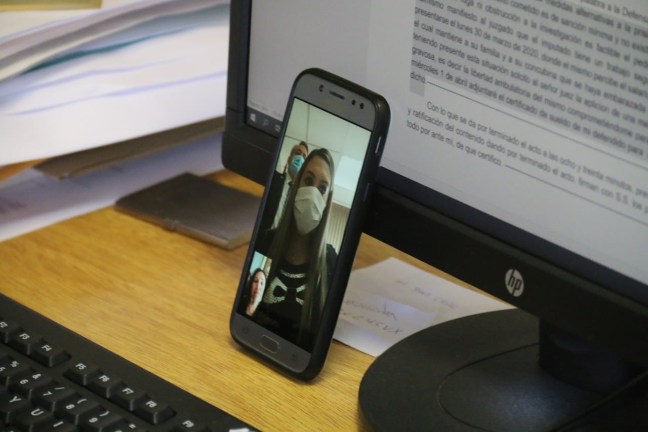 La audiencia se realizó por videollamada Foto: CSJ