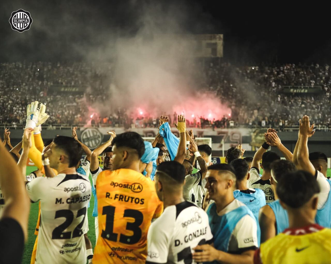 Por la fecha 19 del Torneo Clausura, Olimpia visitó el Este del país. Foto: Club Olimpia.