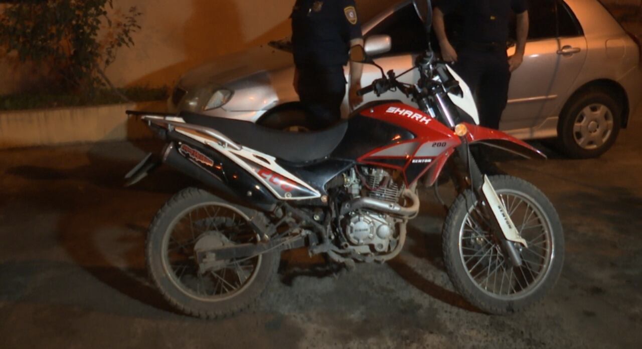 La motocicleta recuperada. Foto: Captura de video