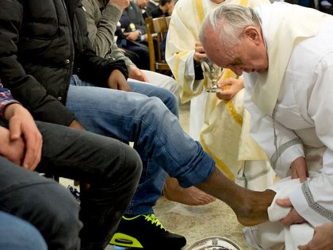 Papa Francisco renuncia al lavado de pies del Jueves Santo. Foto: Archivo/Infobae