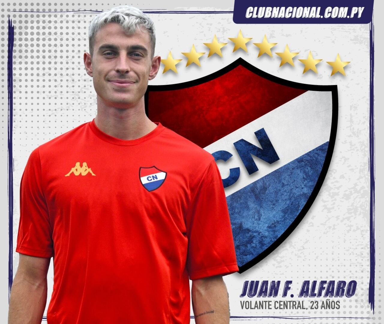 Sigue sumando refuerzos: Nacional presentó al argentino Juan Alfaro. Foto: Nacional