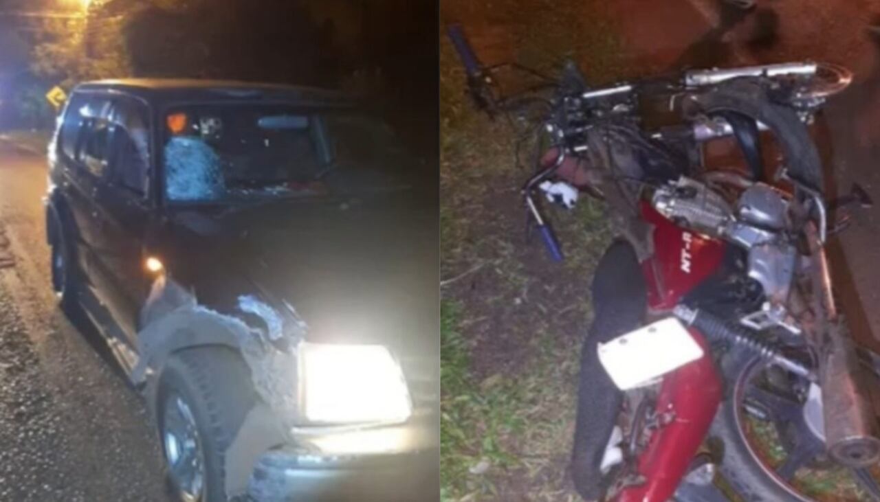 Accidente en Capiatá deja un motociclista fallecido. Foto: Captura de video