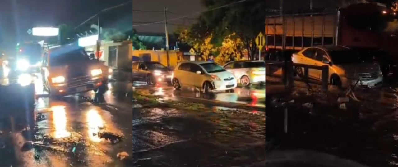 Profundo cráter sobre puente causa varios accidentes en Luque. Foto: Captura de video